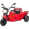 IdealHouse Trattore elettrico con rimorchio 12 V, Tuk-Tuk per bambini, triciclo | Triciclo musicale a LED, clacson, veicolo elettrico per bambini, giocattolo per esterni, 3-6 km/h, triciclo elettrico per