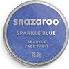 Snazaroo - Pittura Per Viso e Corpo, Trucchi da Viso per Travestimenti, per Bambini e Adulti, 18 ML, Colore Blu Scintillante