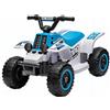 IDEALHOUSE Quad elettrico per bambini da 6 V (ATV), auto elettrica con luci | Veicolo elettrico per bambini, clacson, avvio con un pulsante, avanti/indietro, 1,8 km/h, con poggiapiedi, dai 3 anni in su