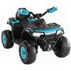 IDEALHOUSE Quad elettrico per bambini, 12 V, fuoristrada ATV (4,5 Ah), auto | Auto per bambini con 2 motori da 35 W, telecomando, faro LED, musica con connessione wireless/USB/TF, 3-8 km/h, blu 2