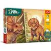Trefl - The Treflik Family, Inspired By Dino World, Triceratops - 100 pezzi - Puzzle colorato con dinosauri, intrattenimento creativo, divertimento per bambini dai 5 anni in su