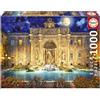 Educa - Fontana di Trevi, Roma | Puzzle 1.000 pezzi per adulti da 14 anni | Monumento Roma Italia | Misura: 68 x 48 cm | Include colla Fix Puzzle (19923)