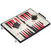 Relaxdays Set di Backgammon, Valigia di Alta Qualità, Completo di Accessori, Giochi di Strategia, L x P 47 x 36 cm, Nero