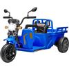 IdealHouse Trattore elettrico con rimorchio 12 V, Tuk-Tuk per bambini, triciclo | Triciclo musicale a LED, clacson, veicolo elettrico per bambini, giocattolo per esterni, 3-6 km/h, triciclo elettrico per