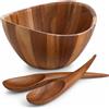 Nambe Gourmet Harmony Set 3 Pezzi Insalatiera In Legno #MT0582