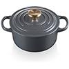 Le Creuset Pentola in ghisa smaltata 16 cm Le Creuset Signature Cocotte Ronde con oro...