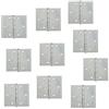 Gedotec - Cerniera per mobili, in metallo, con perno in ottone rivettato | 60 x 60 mm | Cerniera a cassetta in acciaio zincato | Nastro per cerniera da avvitare | 10 pezzi