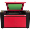Sihao 100W Macchina per incisione laser co2 incisore laser taglio laser engraver laser cutter 900X600 mm USB RDWorks Software 220v Europlug incisore legno pelle plastica acrilico tessuti ecc(100W Rosso)