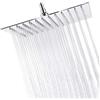 Ejoyous Soffione doccia a pioggia quadrato 30 cm, in acciaio inox 304, ultra sottile, potente ad alta pressione, soffione doccia a pioggia, design moderno ed elegante, con attacco universale 0,5 cm