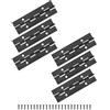 M METERXITY 6-Pack Cerniere A Coda Di Piano, 4 Pollici / 100mm Cerniere A Coda Di Piano In Acciaio Inossidabile 304/Scatole Di Archivio [1.2x 0.04/ 30x 1mm Larghezza Aperta Spessa, Nero]
