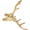 Lurrose Maniglia per Mobili Testa di Cervo in Ottone Oro Numero 19 | Finitura Lucida Raffinata, Presa Confortevole, per Cassetti e Comò, Stile Creativo e Artistico