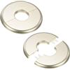 M METERXITY 2-Pack Flangia Divisa Da Parete Tono Oro | Piastra ABS Rotonda Autoadesiva Copritubi, Per Tubo Da 1 Pollice/25mm OD, Per Tubazioni Dell'Acqua/Rubinetti