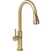 Rea - Rubinetto Cucina Nest Gold Brush Miscelatore Lavello Cucina In Ottone Calda E Fredda Regolabile Monocomando Girevole A 360° (Oro Spazzolato) 25,5x5x48,5cm