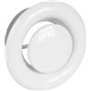 Vent Systems Diametro 100 mm, valvola a disco rotonda, colore bianco, in metallo, griglia di ventilazione - copertura per tubo di ventilazione - ventilazione per bagno, cucina, ufficio, sistema di