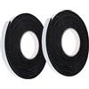 UPKOCH Nastro Adesivo in Spugna Nero, 2 Pezzi, Sigillo Porta | Door Gap Soundproofing, Striscia Autoadesiva per Casa, Forte Tenuta, Protezione Vento, Confezione 2 Pezzi Colore Casuale