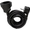 Kopp 143605083 - Prolunga con spina piatta, 3 m, colore: Nero