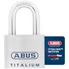ABUS Lucchetto Titalium 96TI/50 - Alluminio Speciale, Livello di Sicurezza | Corpo massiccio extra leggero, arco in acciaio Nano Protect, chiave reversibile, 50 mm - peso 212 g, chiusura automatica