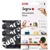 tesa Colla Modellabile Multiuso Sugru - Nera - 3 x 3,5 g | Pasta Adesiva Versatile per Decorare, Incollare, Riparare, Fissare Senza Trapano e Applicazioni Creative Fai-da-te