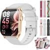 Haulvean Smartwatch da donna, 7 cinturini in regalo, schermo curvo da 1,91 | chiamate Bluetooth, 100+ modalità sportive, monitor frequenza cardiaca/sonno/SpO2, impermeabile IP67 con Android iOS