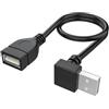 Gissroys Cavo di prolunga USB 2.0 a 90 gradi maschio a femmina cavo corto per stampante tastiera portatile e altro 10 CM