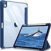 FINTIE Cover per iPad Air 11 M4/M3/M2 (2026-2024)/iPad Air 5a&4a Gen 10,9 | con Portapenne - Sottile Leggero Trasparente Custodia Posteriore con Bordo in TPU, Navy