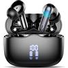 xinwld Cuffie Bluetooth, 2026 Auricolari Bluetooth 5.4 In Ear HD HiFi Stereo, 40 Ore Cuffie Wireless con 4 Mics ENC Cancellazione Rumore, IP7 Impermeabili Cuffiette Bluetooth per Androide/iOS, USB-C, Nero