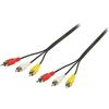 Valueline 1.5m 3 x RCA m/m