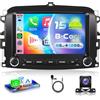 VECHTEL 8 CORE 6G+128G Autoradio Android 15 per FIAT 500L 2013-2019, 7 Pollici HD IPS Touchscreen Stereo Auto co Carplay Android Auto senza Fili GPS Wi-Fi USB Bluetooth Radio FM RDS Retrocamera