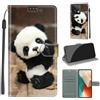KENHONER Custodia per Xiaomi Redmi Note 13 5G, Panda | Portafoglio Pelle PU, Magnetica, Resistente Agli Urti, Scomparto Carte Credito, Pieghevole, Flip Libro, Motivo