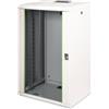 DIGITUS Armadio di rete - Rack da 19 pollici - 20U - 600 mm x 450 mm (LxP) - Profondità utile 370 mm - Montaggio a parete - Portata 100 kg - Porta in vetro di sicurezza - IP20 - Serie Unique - Grigio