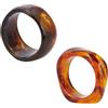 UNICRAFTALE 2 braccialetti in resina acrilica bicolore per donna, bracciale a polsino ovale, spesso, largo, geometrico e irregolare alla moda, per uomo, gioielli regalo