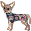 DUOWEI Floreale Smalto Chihuahua Cane Spilla Risvolto Vestiti Sciarpa Pet Gioielli Per Le Donna Adolescenti Ragazza Cute Regali