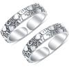 LeCalla Coppia di Anelli da Piede da Donna in Argento Sterling 925 | Anelli Minimalisti Regolabili | Utilizzabili anche come Anelli Midi | Stile Indiano Estivo da Spiaggia