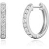 Philip Jones Orecchini a Cerchio Placcati in Argento Creati con Cristalli Zircondia®