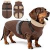 ASENKU Cappotto Reflettante Cane L per Cani Medi-Grandi Zip Posteriore Impermeabile Giacca per Shiba Inu, Border Collie Husky, Cane Medio, Escursioni Montane Nella Neve