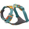 Ruffwear Front Range - Pettorina per cani riflettente, con morbida imbottitura, due punti di aggancio, regolabile e leggera, per addestramento o passeggiate, arancione/celeste (Spring Mountains), XS