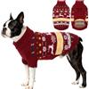 ASENKU Maglione di Natale per Cani L, Maglia Tricot Antipilling in Pile, Indumento Invernale Maglioncino per Cani Medio-grandi Bulldog Francese Border Collie, Passeggiate e Casa