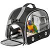 GBKDQQ Trasportino per uccelli con vassoio e asta verticale, trasportino per uccelli, traspirante, portatile, per pappagalli, parrocchetti, piccoli animali (nero)