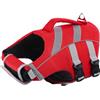 Kuoser Giubbotto di salvataggio per cani con strisce riflettenti, gilet regolabile ad alta visibilità, ripstop, salvagente per animali domestici, costume da bagno ad alto galleggiamento, per cani di