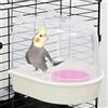 CXAFQ Vasca da Bagno per Uccelli, Vasca da Bagno per Uccelli, Accessori per Gabbie per con Gancio, Accessori per Gabbie per Uccelli, canarini, pappagalli (Bianco)