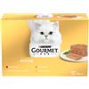 GOURMET Gold Cibo Umido per Gatti Adulti Mousse, 96 Lattine da 85 g | Mousse con Pesce dell'Oceano, Fegato, Tacchino, Manzo