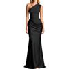 Generic Abito da donna lungo aderente a sirena, elegante, per cerimonia, matrimonio, ospite con spalline, spaghetti/Halter/spalla nuda sera, cocktail, chic, vari colori disponibili