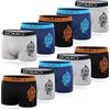 L&K 10 Pacco da 10 Boxer Uomo e Ragazzo Pantaloncini retrò Mutande in Microfibra Senza Cuciture Laterali in 10 Diversi Modelli 1209ST & MF