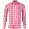 Generic Camicia da uomo, a maniche lunghe, a quadretti, colore blu, rosso, in cotone, con bottoni, classica, traspirante, a quadri