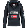 Geographical Norway Gymclass Lady - Felpa Donna Zip Hoodie Tasche - Pile Donna Maglione Manica Lunga Giacca Cappuccio - Abito Ideale Primavera Estate Autunno Inverno Stagione