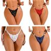 FULLJOYLOVE Tanga in Pizzo Sexy da Donna in Rete Cintura in Vita Drill Senza Cuciture Knickers Signore Stretchy Slip Bikini a Bassa Altezza Hipster Femmina