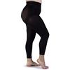 LEELA LAB Collant Senza Piede Neri Taglie Forti Donna, Super Opachi, 120 Denari, Aderenti, Modellanti, Contenitivi, Made in Italy