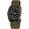 Bertucci Orologio da polso con quadrante nero e cassa verde oliva scuro RETROFORM OD cinturino in nylon