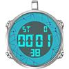 JewelryWe Orologio digitale da uomo e da donna, con clip, mini microlight, con fibbia per cintura, orologio da taschino per arrampicata, medici, infermieri, cuochi
