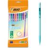 BIC Matic - Astuccio portamine con pennino da 0,7 mm, 5 colori pastello, 3 punte HB da 0,7 mm, facilmente cancellabili